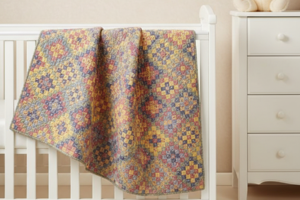 scrap fabric baby quilt