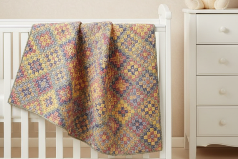 scrap fabric baby quilt