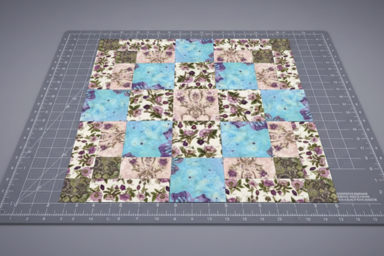 scrap fabric quilt block