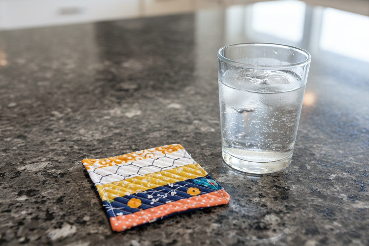 Scrap fabric coaster tutorial